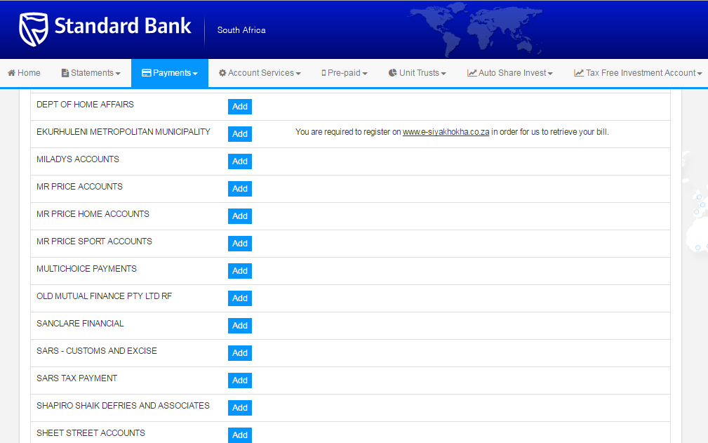 Standard Bank Internet Banking